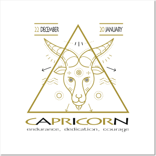 Capricorn Zodiac sign- astronomical sign - Horoscope Posters and Art